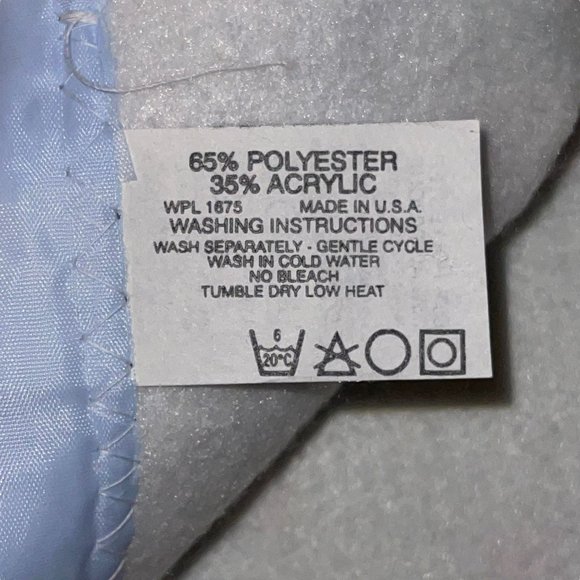 Vintage 1980's Satin Trim Blanket Rocking Horse Bear Doll Train Blocks Excellent - Picture 10 of 10